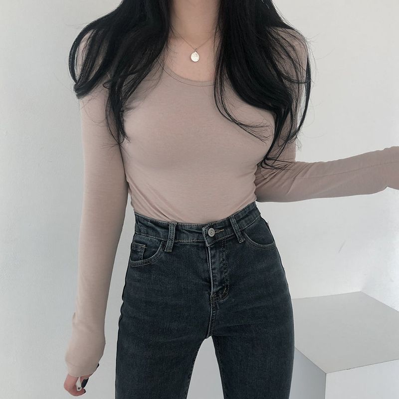 フリースドスクープネックトップ