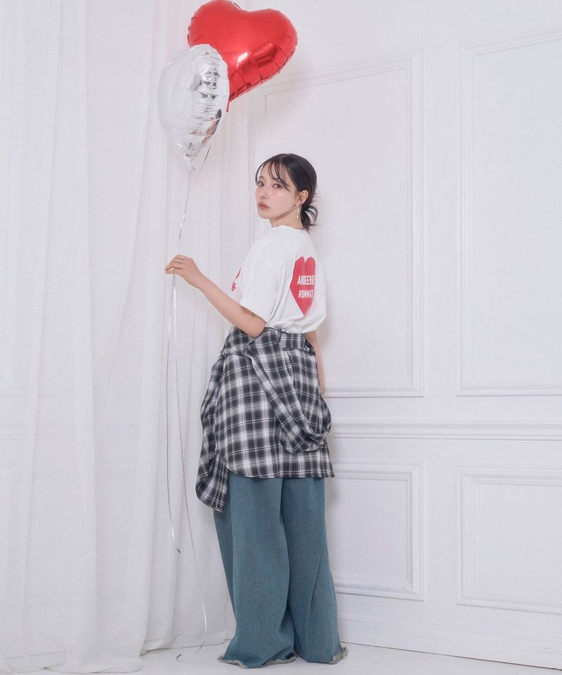 UNISEX ハートプリントT