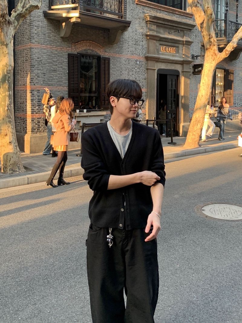 [Premium] Clean Wool Knit Cardigan