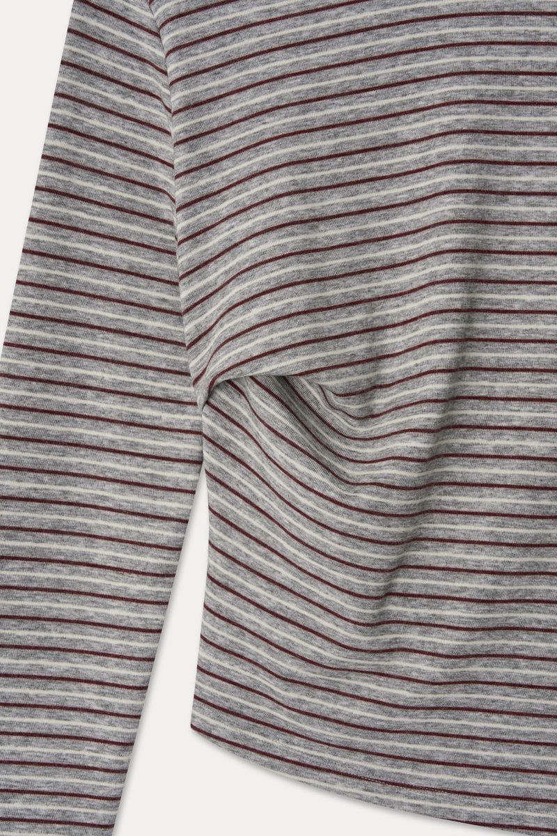 RETRO ASYMMETRIC TOP_MELANGE GRAY