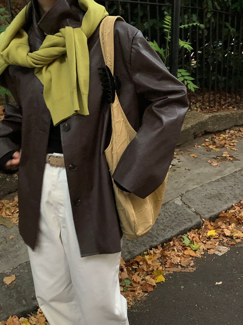 [MADE] Blending leather jacket