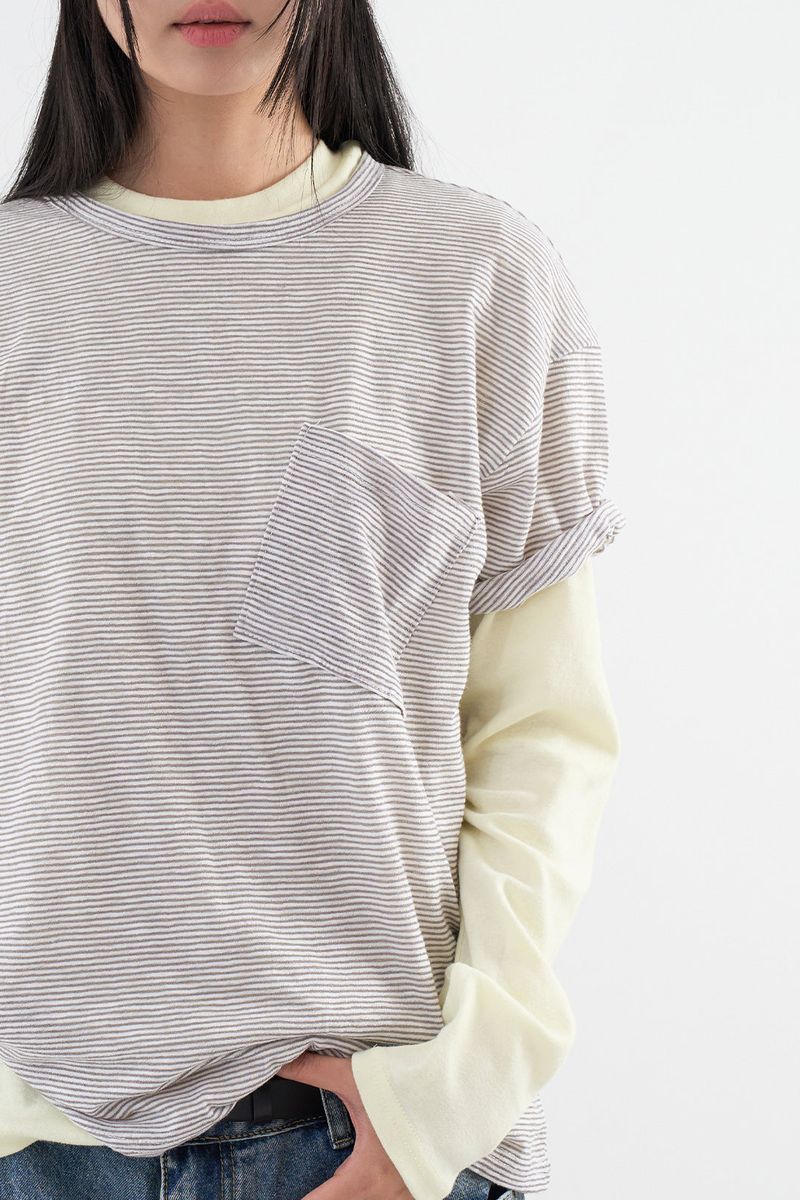 Sain Stripe Pocket T-shirt