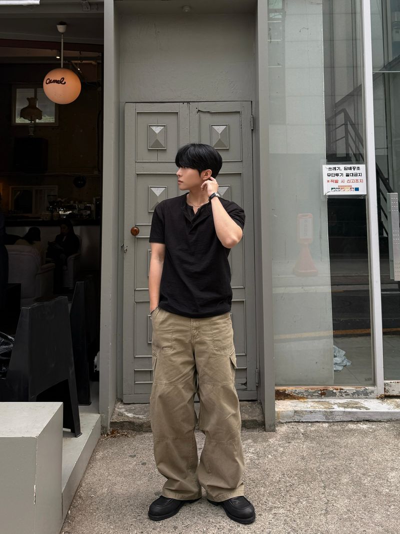 Lone dying wide cargo pants