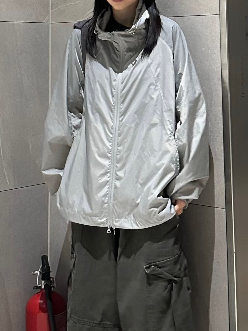 peacock hooded windbreaker
