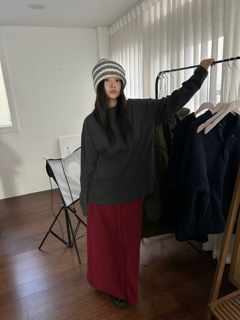 (3color) coki maxi long sk
