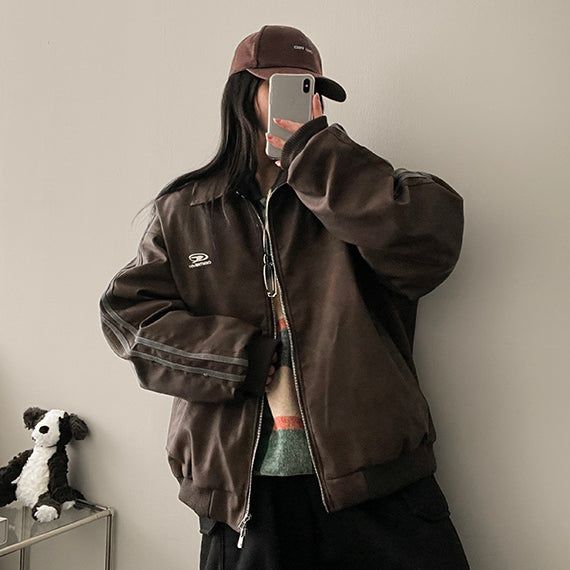 Vessel Track King Oversized Washing Leather Jacket