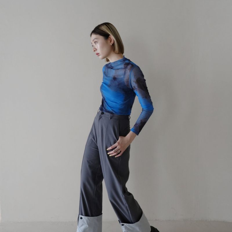 roll-up wide pants