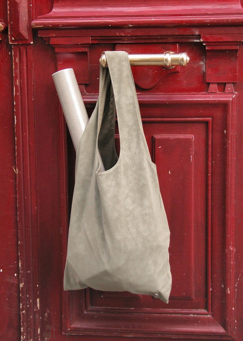 Vegan Leather Market Bag_Beige