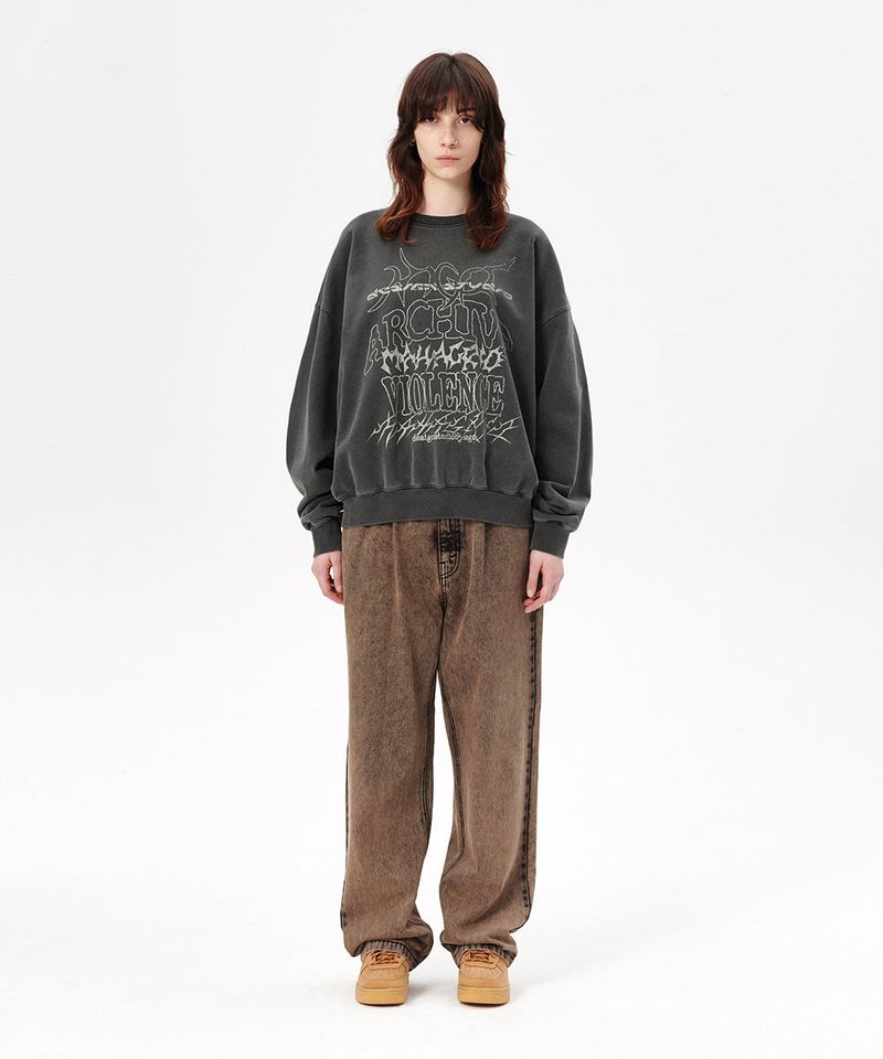 MULTI-LOGO PIGMENT SWEATSHIRT