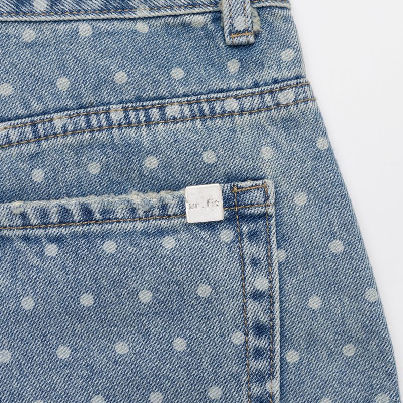 4 PART DESTROYED DOT DENIM PANTS code 21102