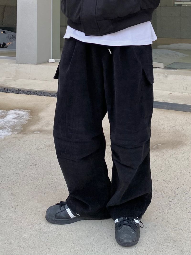 Golden String Cargo Balloon Pants 3C