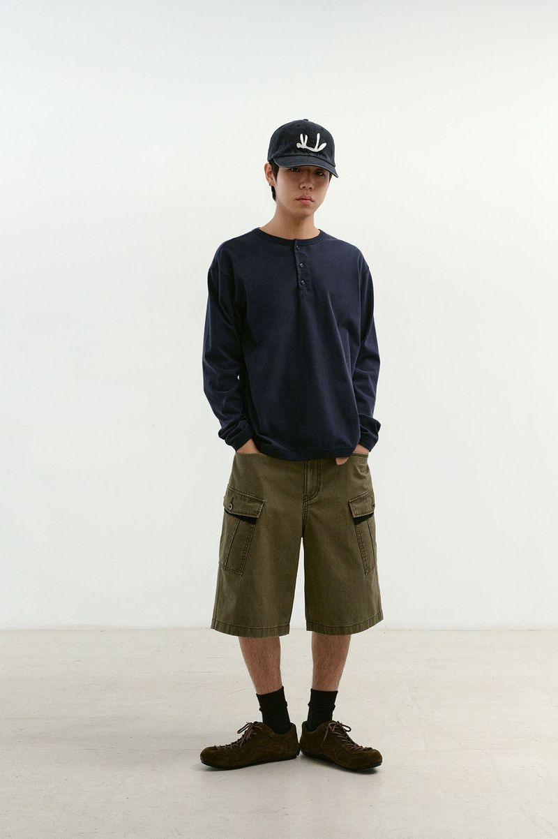 Monkey Pockets Cargo Shorts (Washed Khaki)