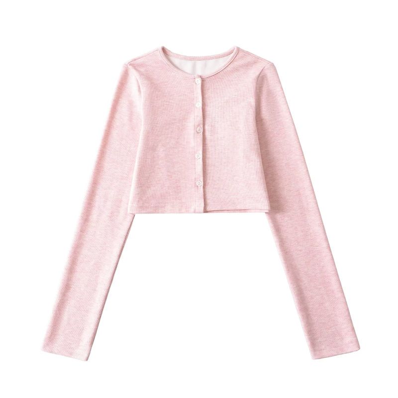 Basic Round Crop Knit Cardigan