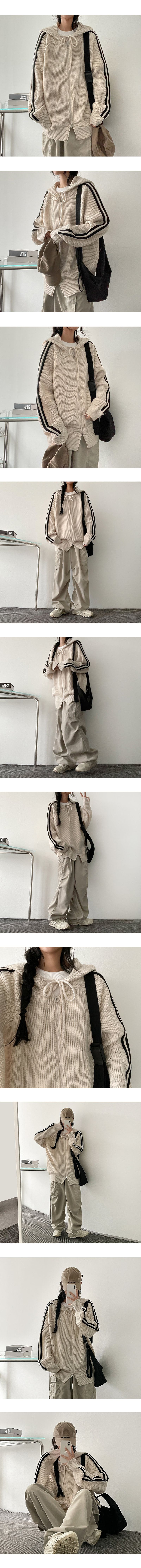 Crew Track Knit Hood Zip-Up