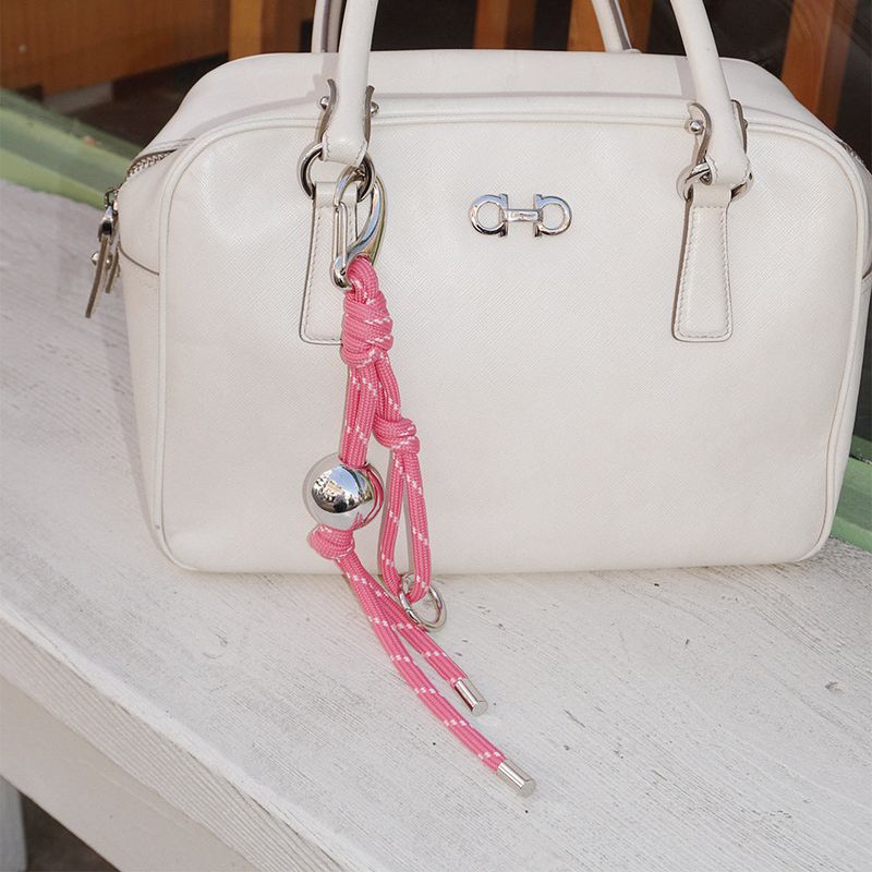 2WAY ROPE BALL BAG CHARM KEYRING 