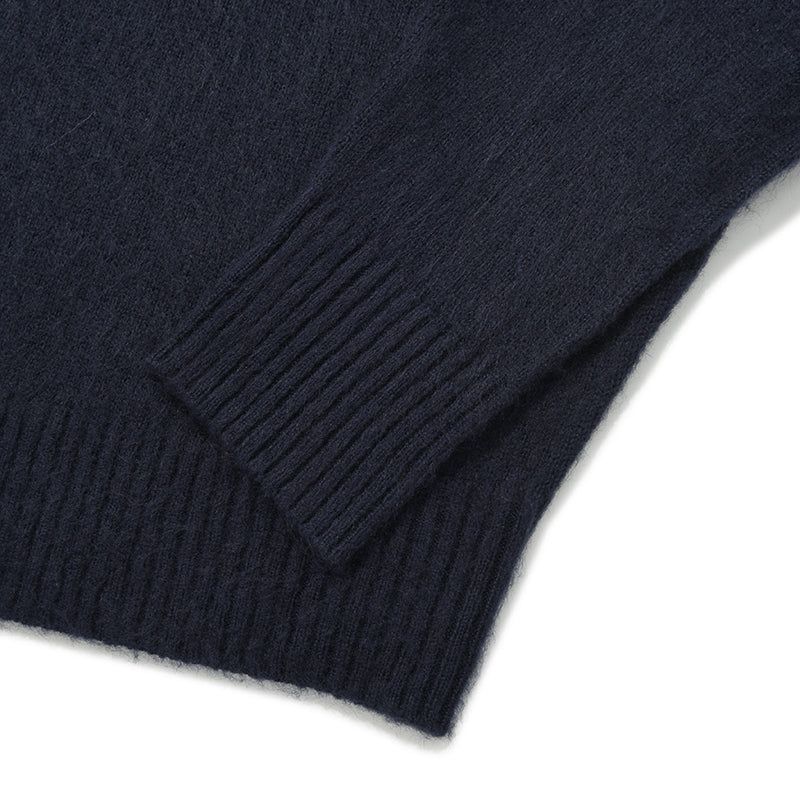 CHERRY JACQUARD GRAPHIC ROUND KNIT [NAVY]