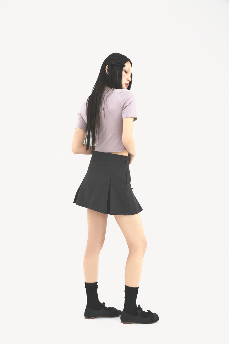 Ribbon pleats skirt