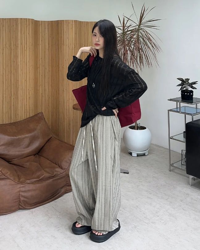 Pierre Striped Banding Slacks