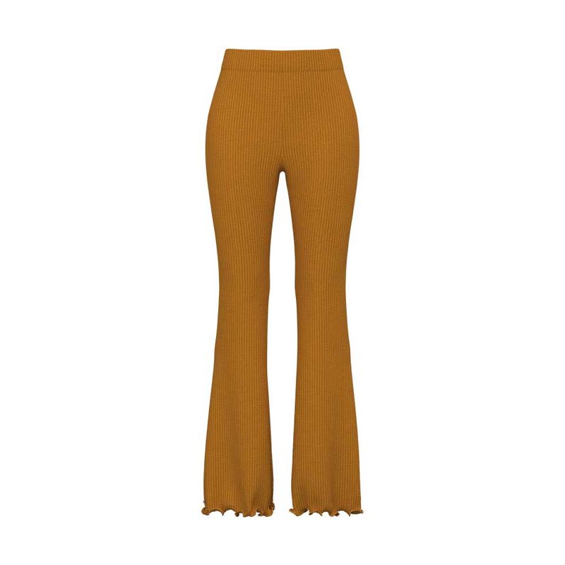 TUOMIO（トゥオミオ）の「リブフレアパンツ / Rib Flare Pants [Mustard]（Pants）」