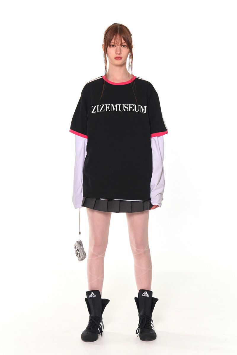 COLORS LINE LINGER LINE T-SHIRTS (BLACK)