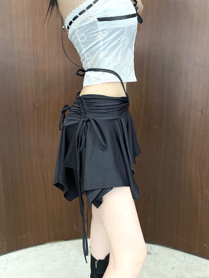 933. Free strap shirring mini sk-pt (2color)