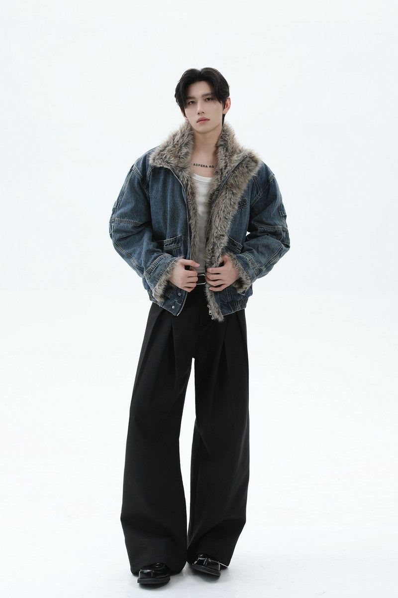 Washed Straight Leg Jeans
