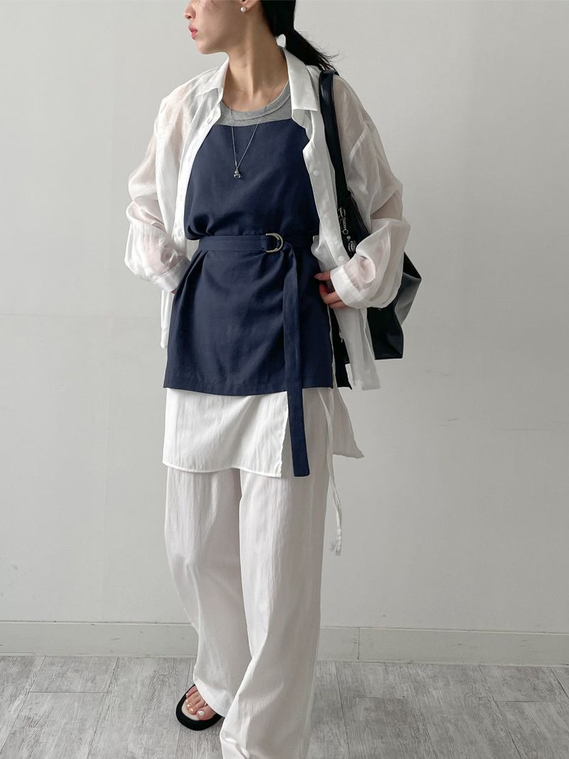 Linen Henkel Belted Bustier