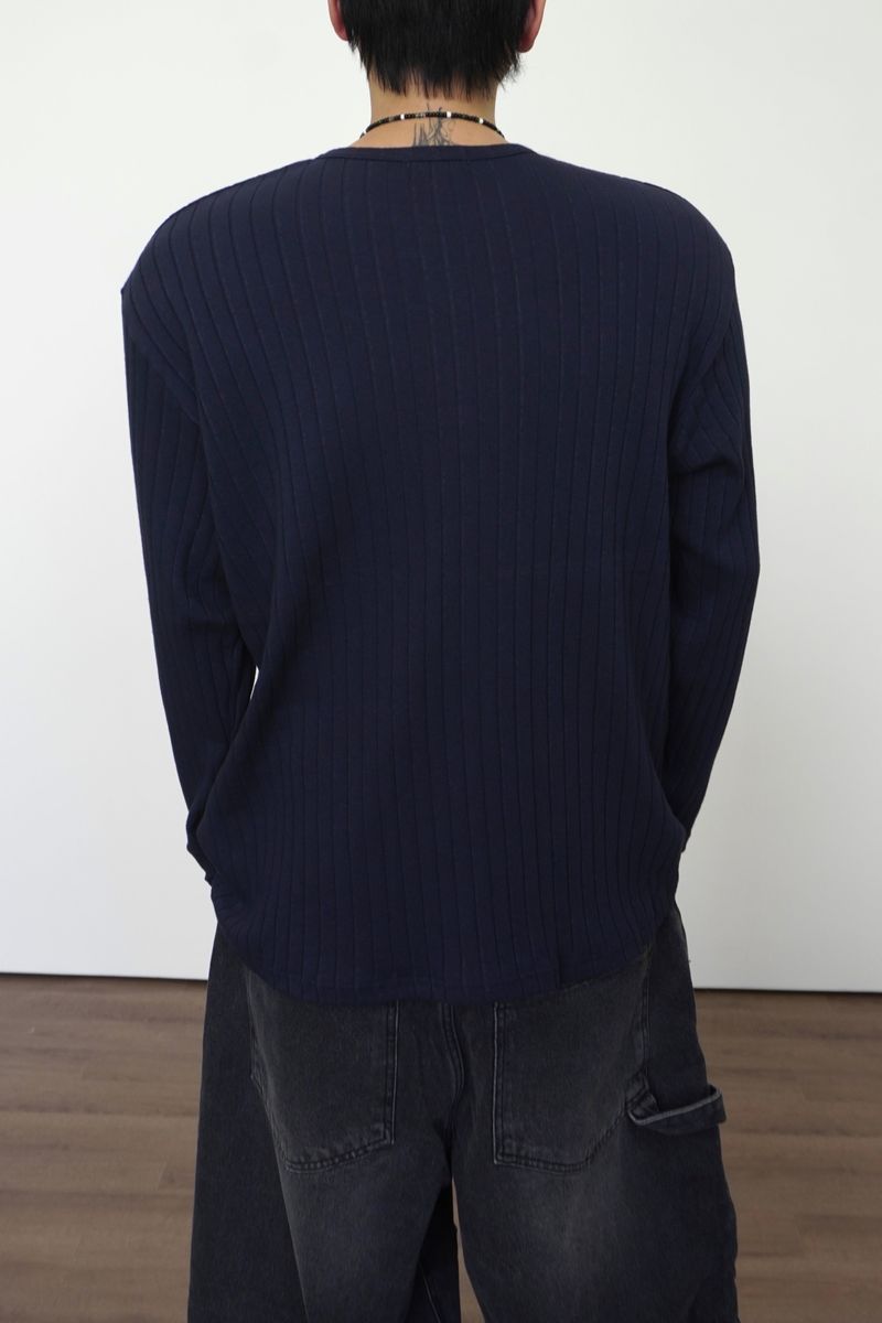 simple line henry neck long-sleeve 3C