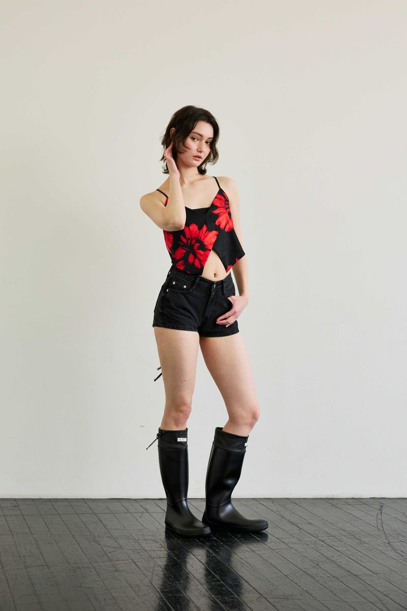 FLUTTER TOP / RED