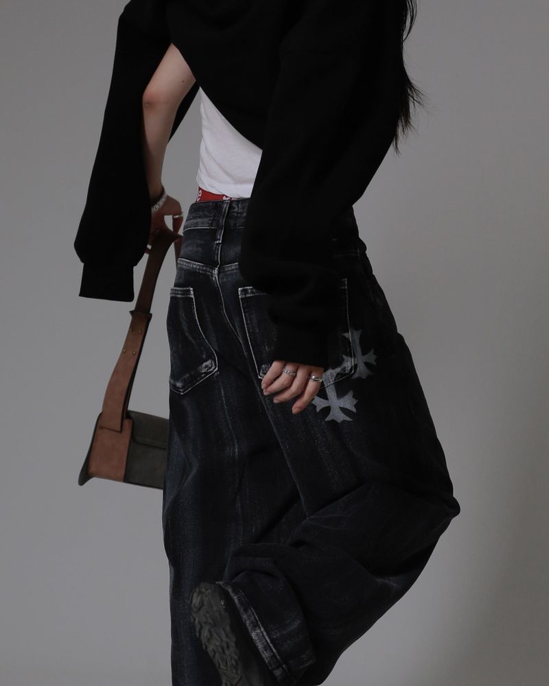 The cross denim (Unisex)