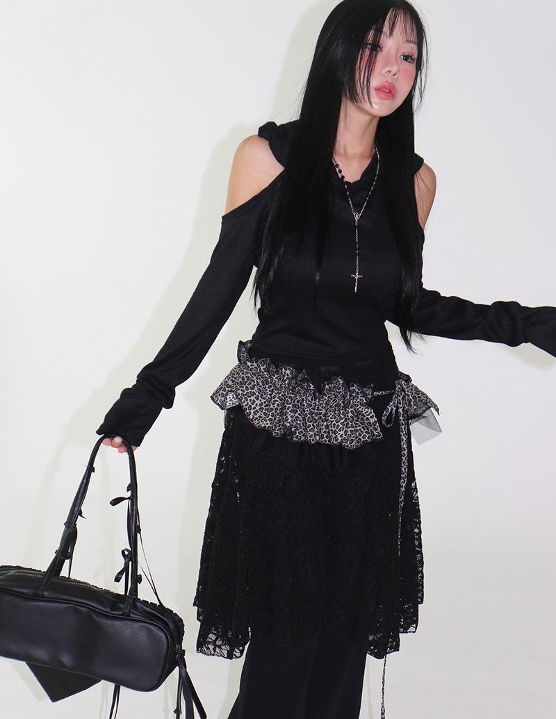 Pintuck Shirring Bootcut Long Pants