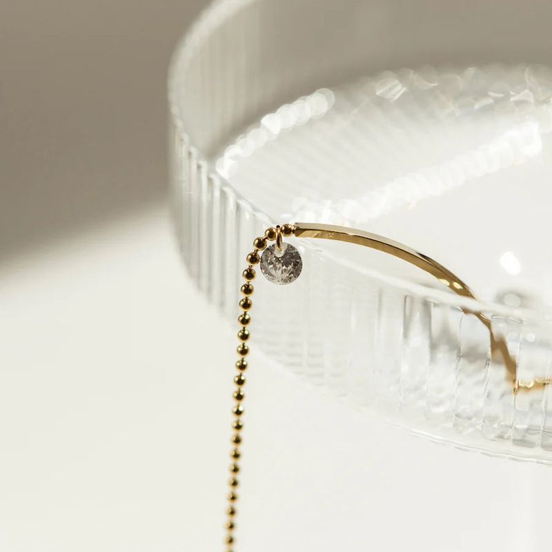 Moire Crystal Ankle Bracelet