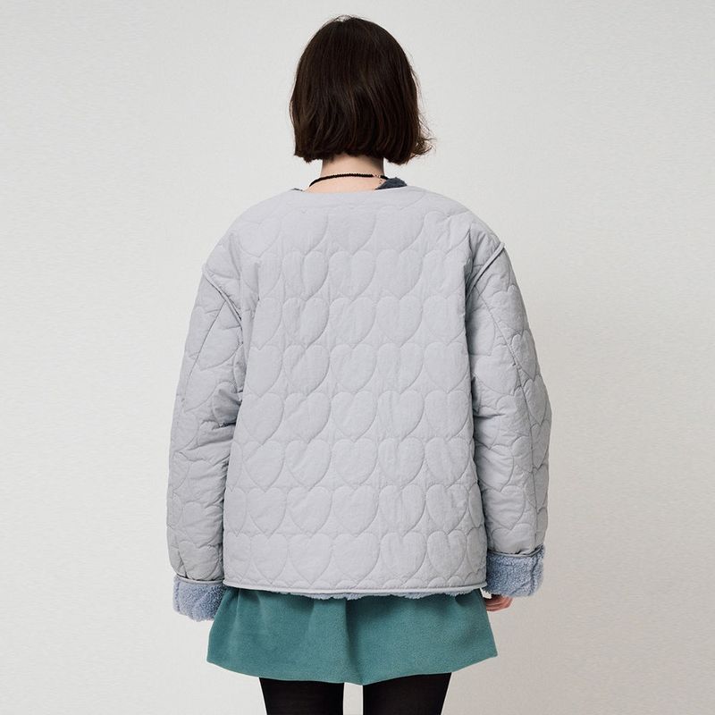 HEART REVERSIBLE JACKET_BABY BLUE