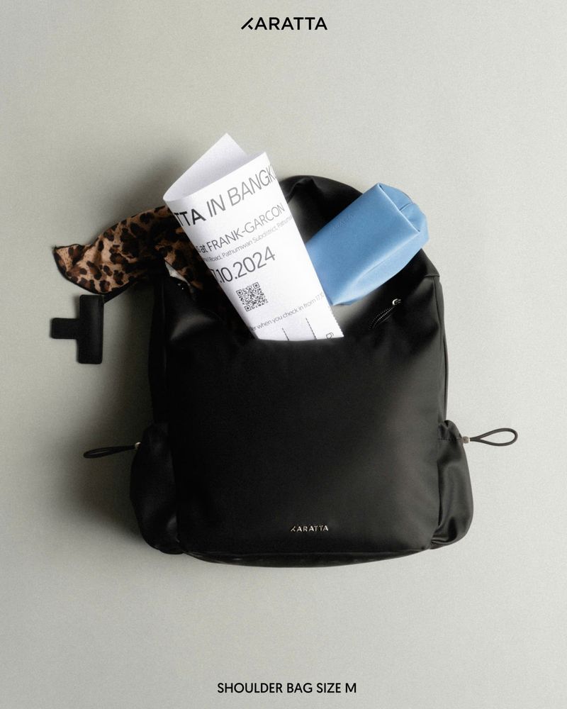 SHOULDER BAG BLACK L  | TAG K BLACK (FREE)