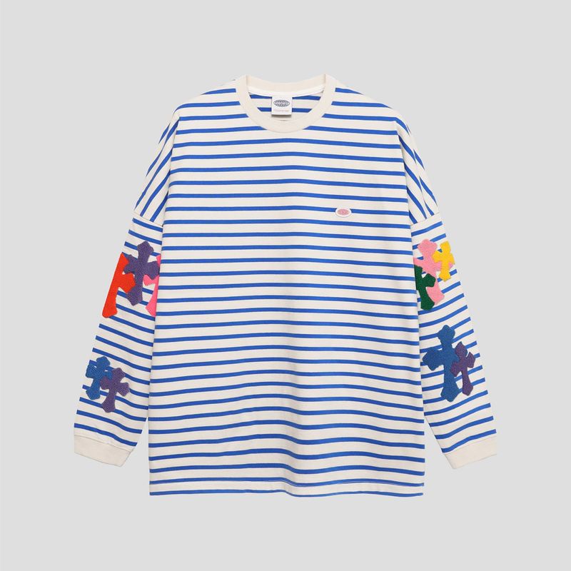 PARAGRAPH(パラグラフ)の「CROSS PATCH STRIPE L/S(Tops)」