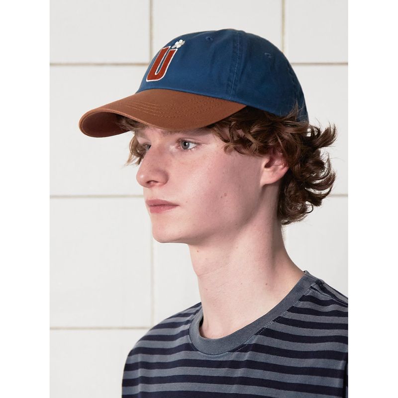 U LOGO TWO-TONE CAP / BLUE