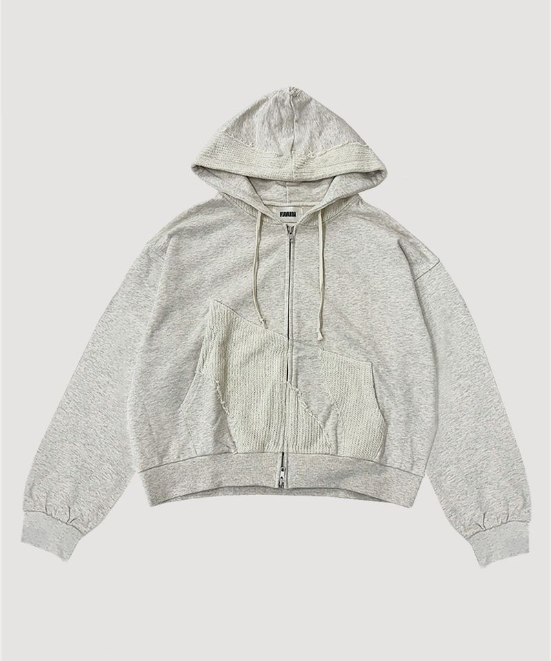 KNIT LAYERED HOODIE