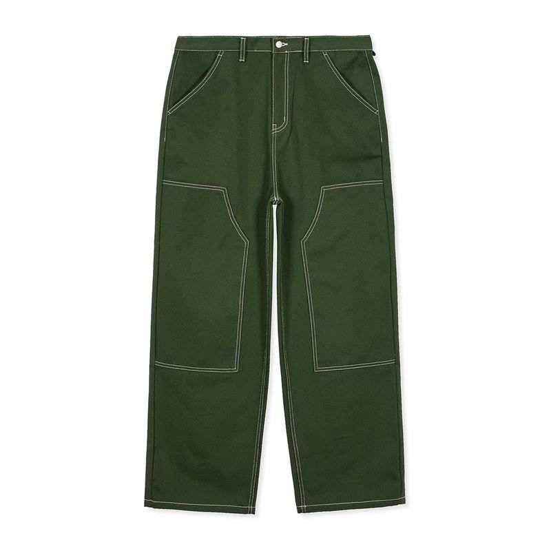 HIROI DOUBLE KNEE WIDE PANTS KHAKI