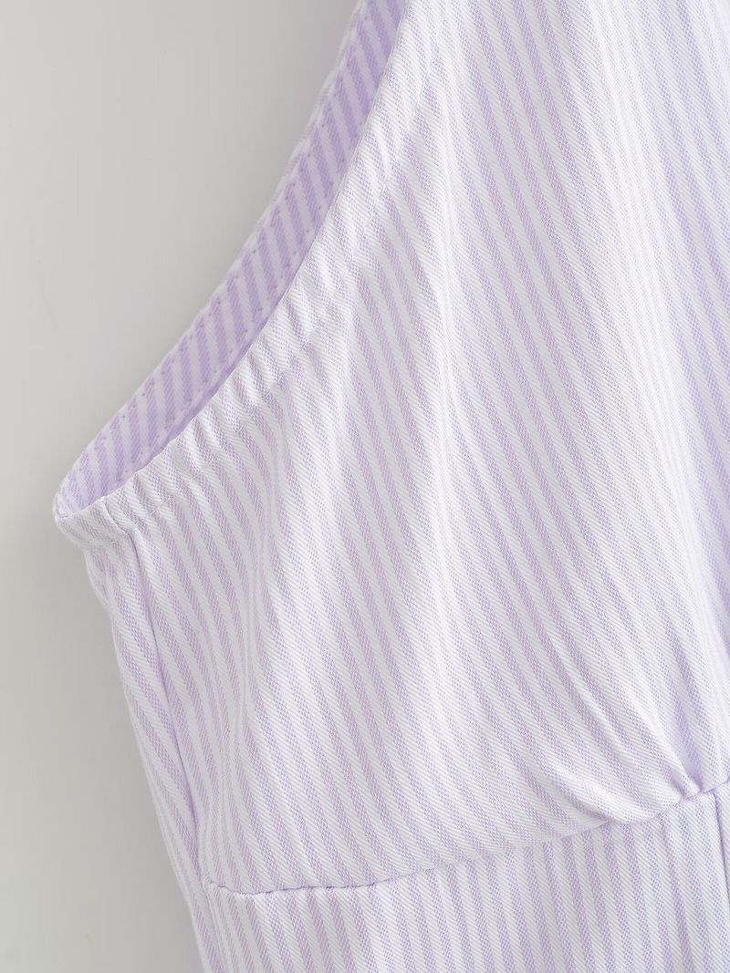 Erin Stripe Button Blouse Vest 231646445