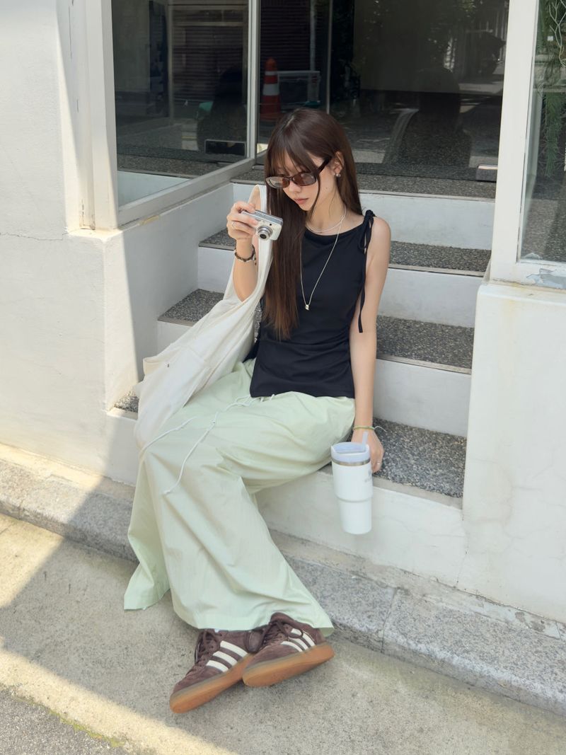 straight fit maxi skirt (cucumber green)