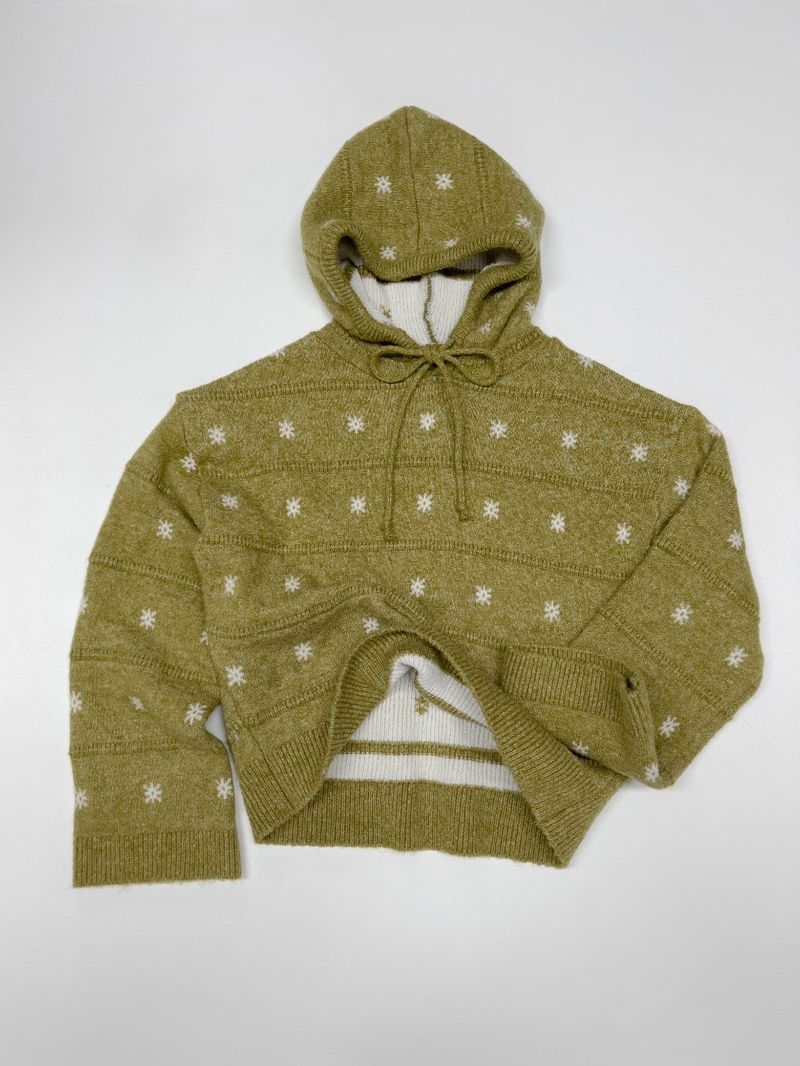 Snow Loose Fit Hooded Knit