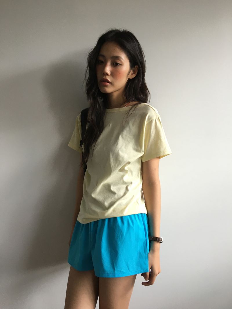 Neon button shorts (2color)