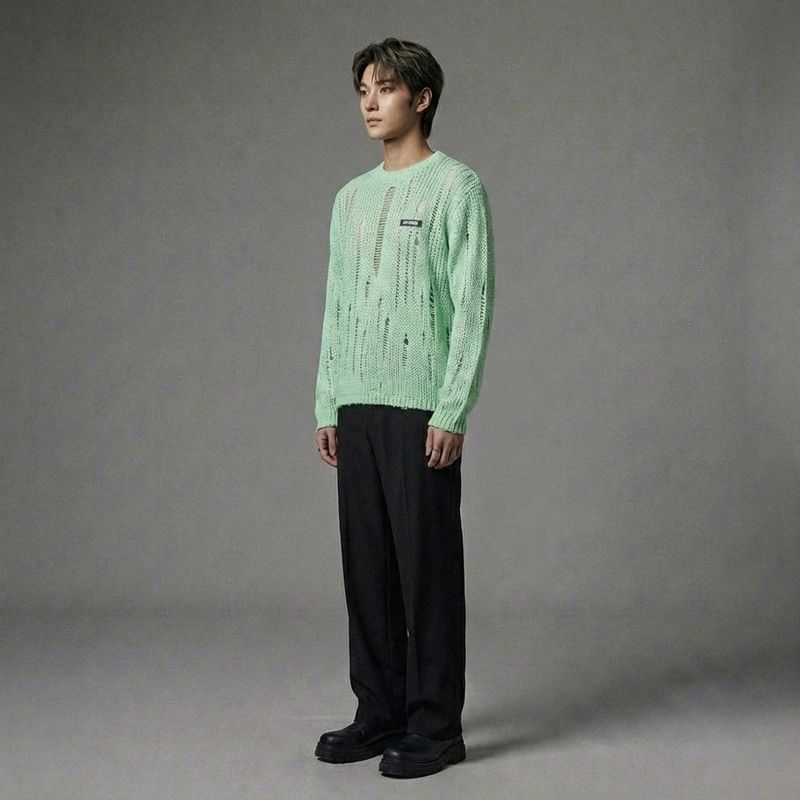 Mint See-Through Knit
