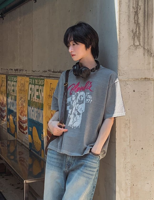 Velod Crop Printing Short Sleeve Tee