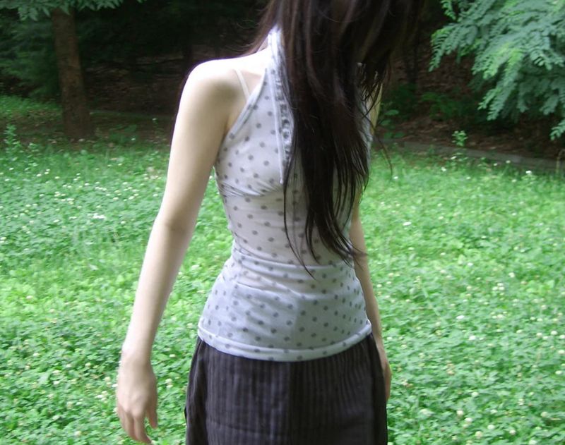 tie dot sleeveless