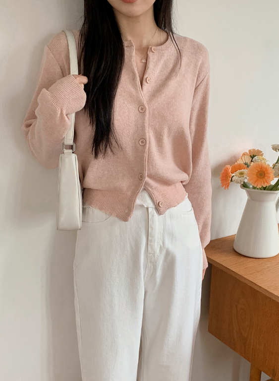 PN Basic Round Knit Cardigan (10color)