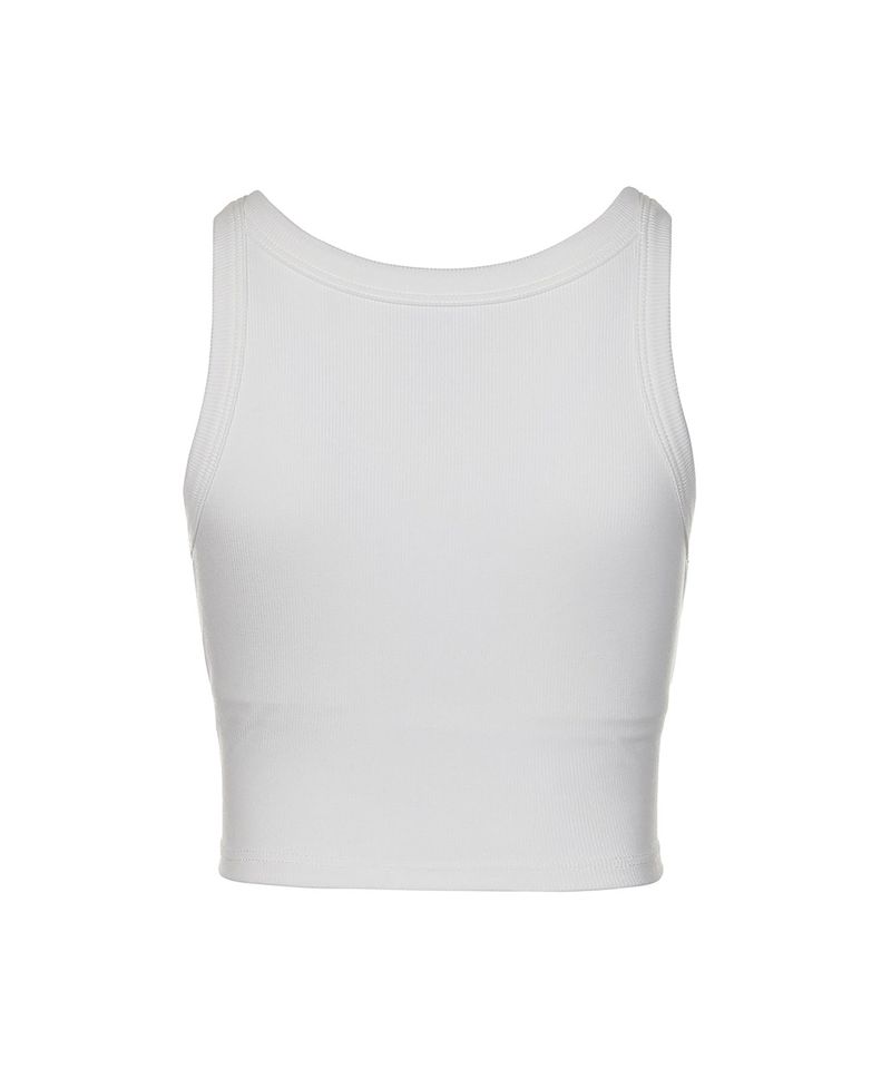 8287 Logo Crop Tank Top (White)