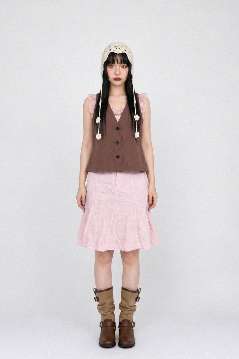 BLUSH PETAL SKIRT IN PINK