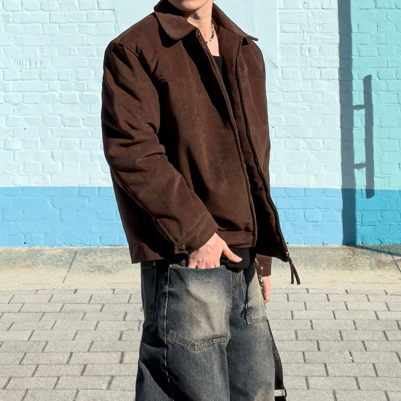 Luna suede padding jacket