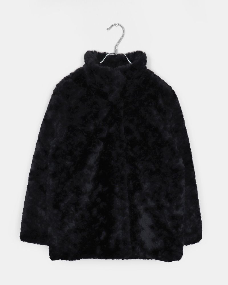 Neumin Midi High-Neck Fur Jacket